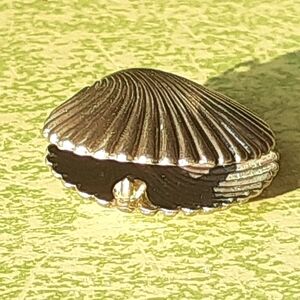 Vintage charm oyster shell with pearl